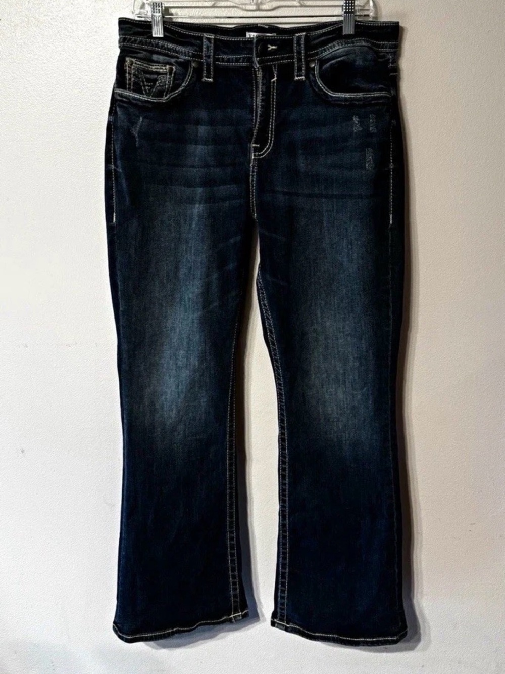 Vigoss Women’s Size 16 Bootcut Jeans Dark Wash Y2K Contrast Stitch